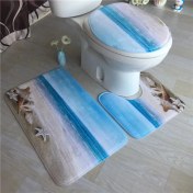 Resim DouranShop No.15 Tarzı Et Flanel Banyo Kaymaz Kaide Halı + Kapak Tuvalet Kapağı + Banyo Paspas Yıkanabilir Starfower Aksesuarları (Yurt Dışından) 