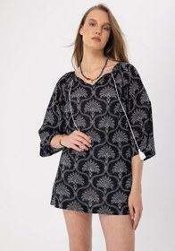 Resim Siyah beyaz desenli Mona tunik - S/M (36-38) 