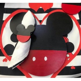 Resim Mickey Mouse Ahşap Supla - Amerikan Servis - Tabak Altı Çok Renkli 