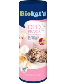 Resim Biokat's Deo Pearls Bebek Pudralı Kedi Kumu Koku Giderici 700 G 