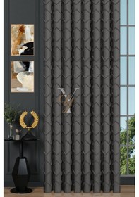 Resim Jakar Kesme Fon Perde Ezgi V-6016 Antrasit Antrasit 