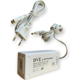 Resim Ata Elektronik Monitör Monütör Ekran Adaptörü Şarj Aleti Şarz Cihazı - 12V 5AH 60W 12 Volt 5 Amper - 2 Metre Kablolu 5.5mm 2.5mm 