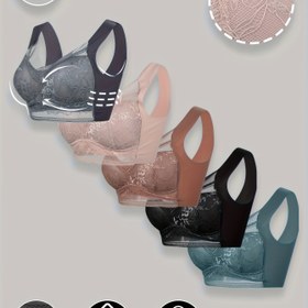 Resim 5 Adet Dikişsiz Dantel Bralette, Dolgun Vücutlar İçin Uygun - Seksi, Telsiz, Yüksek Destek, Randevular İçin Mükemmel 