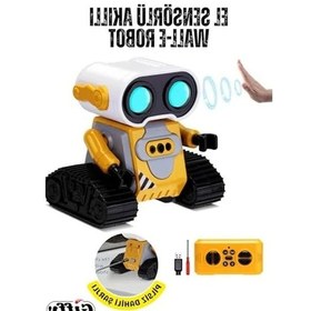 Resim Akıllı Rc Robot, El Sensörlü Işıklı Ve Sesli Fonksiyonlar İle Eğlenceli Oyun Deneyimi Sarı 