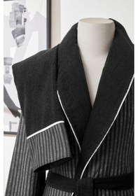 Resim Özdilek Noir Maskülen Şal Yaka Bornoz Siyah 