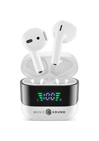 Resim Cellularline Music Sound Spark Bluetooth 5.3 Led Ekranlı Kulak İçi Kulaklık Beyaz 
