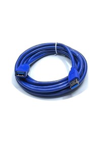 Resim Usb 3.0 Dişi Erkek Uzatma Kablosu Mavi Kablo 3m 