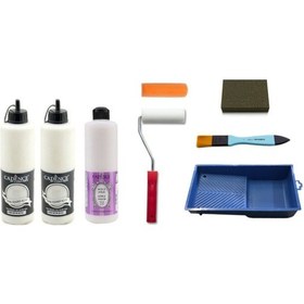 Resim Cadence Boya Cadence 1 Litre Antik Beyaz Boya 500Ml Parlak Vernik 