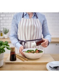 Resim 2 Adet Tuzluk-karabiberlik Meridyendukkan Cam-kahverengi Amber Renk 12 Cm, 2 Parça 