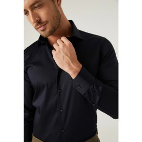 Resim D'S Damat Ds Damat Slim Fit Lacivert Düz Gömlek 4HE02DY05006M 