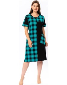 Resim Dınar Textıle Fermuarlı Ev Triko Bornozu 421629387 Zümrüt 