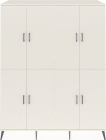 Resim Kronos Gardrop 8 Raflı 8 Kapaklı 176x59x221 Aytaşı-aytaşı/antrasit Aytaşı/antrasit 