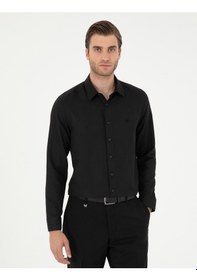 Resim Pierre Cardin Erkek Siyah Gömlek Desenli 50294742-vr046 Siyah 