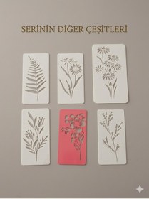 Resim Bedoris Duvar Kabartma Șablonu - Yaprak Desenli Stencil 1 ADET 