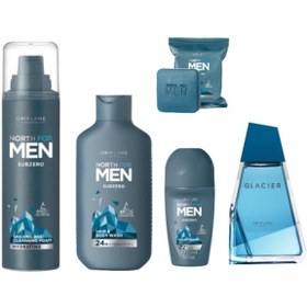 Resim Oriflame Glacier Edt + North For Men Subzero Tıraş Köpüğü + Saç Ve Vücut Şampuanı + Roll-on Deodorant + Sabun 