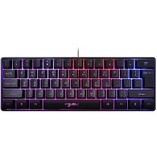 Resim Hxsj V700 Kablolu Oyun Klavyesi Rgb Streamer Kablolu Klavye 61 Tuşlu Oyun Klavyesi Oyun/ofis Siyah 