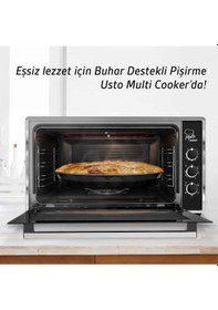 Resim Usto 2115 Multi Cooker Airfry Özellikli Midi Fırın 50 L Siyah 