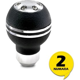 Resim Mega Oto Market [brand] Vites Topuzu Universal Her Araca Uyumlu Spor Metal Vites Topuzu No:2 