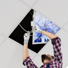 Resim Gök Panel 60X60 LED Panel Aydınlatma Armatür Avize Sıva Altı Desenli Tekli 46510252SA 
