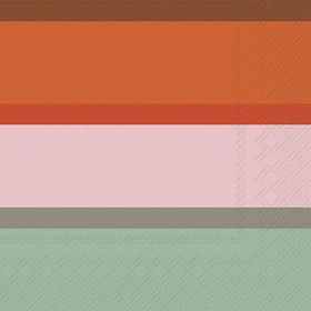 Resim Turuncu Pembe Yeşil Kokteyl Peçetesi 