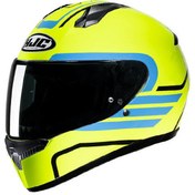 Resim HJC C10 Lito MC3H Kapalı Motosiklet Kaskı Neon Sarı 