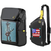 Resim Divoom Pixoo Backpack-M ve Slingbag Led Çanta Seti 