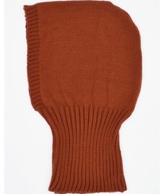 Resim Balaclava Kadın Triko Kar Maskesi Bere Boyunluk Kiremit Kiremit Standart 
