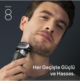 Resim Braun Series 8 Elektrikli Tıraş Makinesi, Islak ve Kuru, Şarj Standı, 8617S 