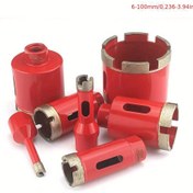 Resim 6-100mm M14 Elmaslı Karot Matkap Uçları Seti, Mermer, Granit, Tuğla, Fayans, Seramik, Beton için Sinterlenmiş Elmas Delik Testere - Elektrikli Alet Taç Matkap Uçları 