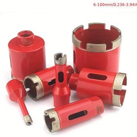 Resim 6-100mm M14 Elmaslı Karot Matkap Uçları Seti, Mermer, Granit, Tuğla, Fayans, Seramik, Beton için Sinterlenmiş Elmas Delik Testere - Elektrikli Alet Taç Matkap Uçları 