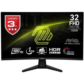 Resim Msı 31.5" Mag 32c6 180hz 1ms Full Hd Adaptive Sync Va Kavisli Gaming Monitör 