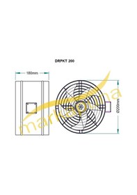 Resim Fanex DRPKT 200 Aksiyel 850 m³/h 20 CM Kanal Tipi Fan 