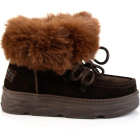 Resim Kahve Hakiki Deri Kadın Bot & Bootie K02748100802 Kahve 