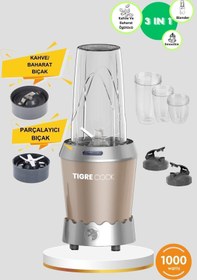 Resim TIGRECOOK Nutrıshake 3 In 1 Kişisel Smoothie Blender Ve Kahve Baharat Öğütücü 1000w 