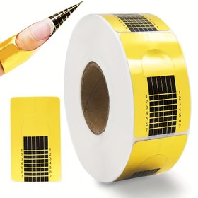 Resim 50 adet Tırnak Sanatı ve Uzatma Kiti: At Çengeli Kalıpları, DIY Tırnak Sanatı için Uygun Dikdörtgen Şablonlar - Ev Salonu için Mükemmel Seçim 