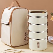 Resim 1 adet Şanslı Şarap Paslanmaz Çelik Öğle Kutusu Seti ile İzoleli Tote Çantası - Dayanıklı, BPA-Free, Okul, Kamp ve İş için Mükemmel - Öğrenciler ve İşçiler için İdeal - Okula Dönüş Gereçleri, Okul Öğle Çantası | Şık Öğle Çantası | İzoleli Öğle Çantası, Öğle Çantası 