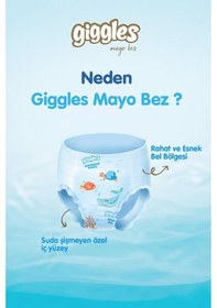 Resim Giggles Külotlu Mayo Bebek Bezi Sıvı Geçirmez 4-5 Numara 9-15 Kg 1 Paket 11 Adet 4 - 5 Numara 