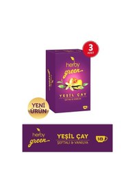 Resim Herby Şeftali ve Vanilya Yeşil Çay 3 x 18'li 