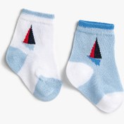 Resim Erkek Bebek Desenli Soket Çorap Seti 