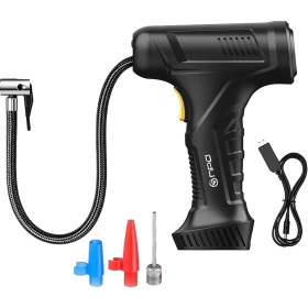 Resim Npo Hp03 150psı 3600mah Şarjlı Led Işıklı Lcd Ekranlı Çok Amaçlı Taşınabilir Dijital Hava Pompası 