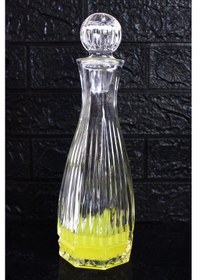 Resim El Yapımı Cam Kapaklı Linea Karaf Sürahi 11x33 Cm 