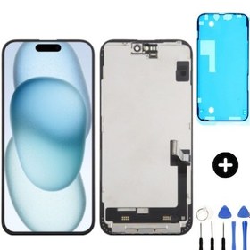 Resim İphone 15 Plus Uyumlu Cam Değişmiş Lcd Dokunmatik Ekran + Montaj Seti 
