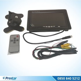 Resim 7 inç LCD Araç Monitör Geri Vites Kamerası Uyumlu 2 AV Video Gir 