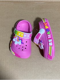 Resim Calx Kız Çocuk Unicorn Figürlü Kaydırmaz Taban Terlik Sandalet 