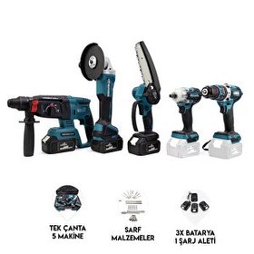 Resim Dawreek Beşli Set MK350 (Budama testeresi 13mm Ç.Mandren-Somun Sıkma-Ş.Spiral-Ş.Hilti) 