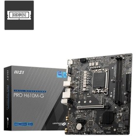 Resim MSI PRO H610M-G SOKET 1700 DDR5 5600MHZ(OC) HDMI VGA DP M.2 USB3.2 1X 1G LAN MATX 