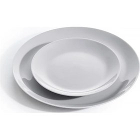 Resim Dıwalı Granit Servis Tabağı 27 CM Gri 