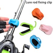 Resim Taşınabilir Olta Kamışı Sabitleyici Klips - Tek Elle Takılabilen Hızlı Bağlantılı Güvenli Tutuşlu, Tüm Tatlısu Hafif Çift Bölmeli Yem Kamışları İçin Uygun, Balıkçılık Malzemesi Düzenleyici, Olta Kamışı Tutucuları 