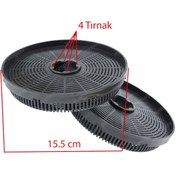 Resim Kumtel Uyumlu Aspiratör Karbon Filtresi 15.5 Cm 4 Tırnaklı - 476039245 