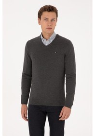 Resim U.s. Polo Assn. Erkek Antrasit Melanj Kazak /triko 50313668-vr081 Antrasıt Melanj 